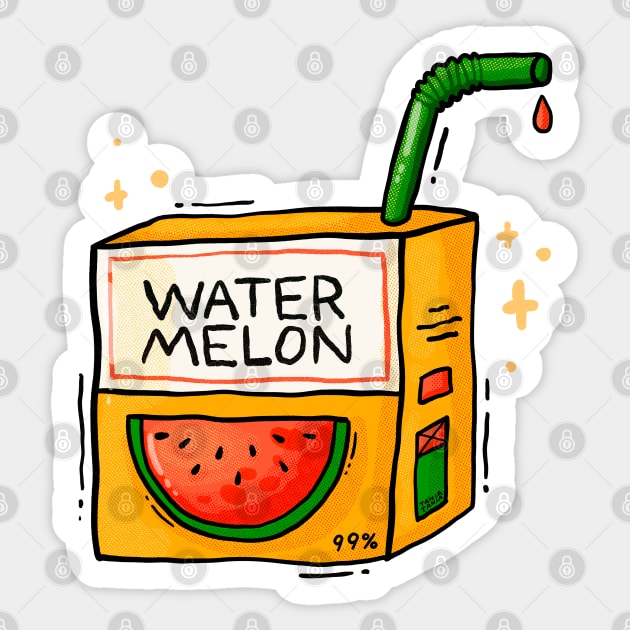 Watermelon Juice Pack Sticker by Tania Tania